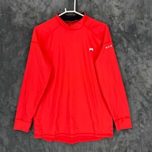 Montec Zulu FW20 Mens Base Layer Sweater Red Mock Neck Long Sleeve Size M